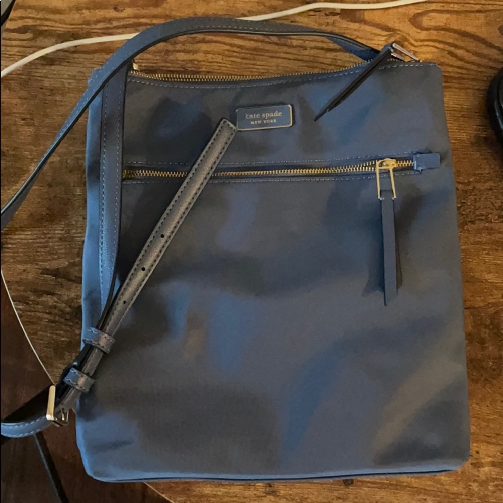 Kate spade blue nylon crossbody.